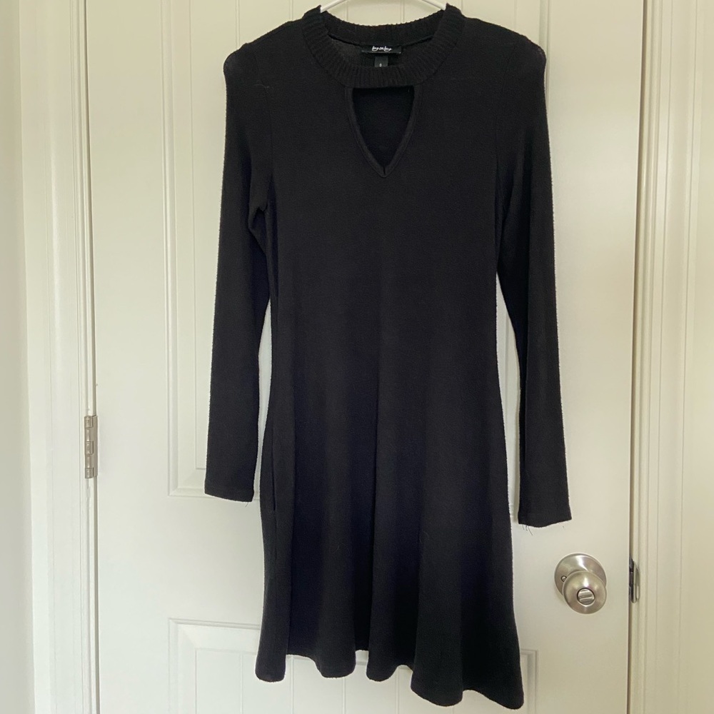 EUC | By & By women’s cutout choker neck sweater dress — small